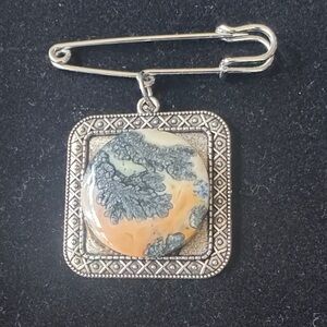 Bohemian Marcasite Pin Brooch